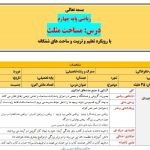 طرح درس تمام ساحتی ملی مساحت مثلث ریاضی چهارم