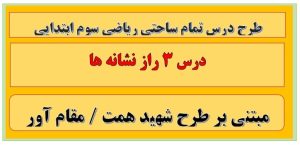 طرح درس تمام ساحتی درس سوم راز نشانه ها فارسی چهارم