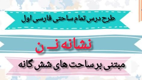 طرح درس تمام ساحتی ملی نشانه نــ ن درس نان فارسی خوانداری