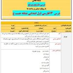 طرح درس تمام ساحتی ملی نشانه ج درس نارنج وبرنج فارسی خوانداری