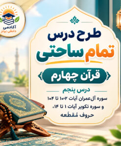 طرح درس تمام ساحتی قرآن چهارم آل عمران مقام آور
