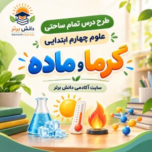 طرح درس تمام ساحتی گرما و ماده | مقام آور علوم چهارم