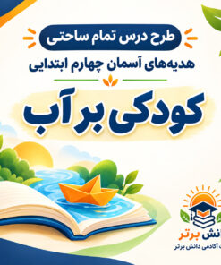 طرح درس تمام ساحتی کودکی بر آب هدیه های آسمان چهارم (مقام آور و قابل ویرایش)